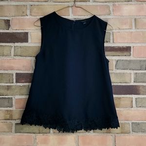 Ann Taylor Blouse, XS, Navy Blue